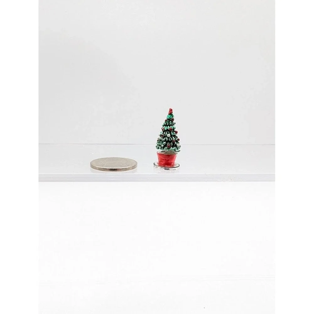 1:12 Miniature Doll house Ceramic Christmas Tree 1